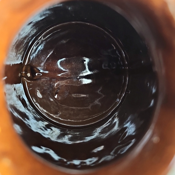 Unique Vintage Ceramic Milk Jug Crock w/ Handles 7" x 5" Glazed Ceramic Can - Picture 9 of 13